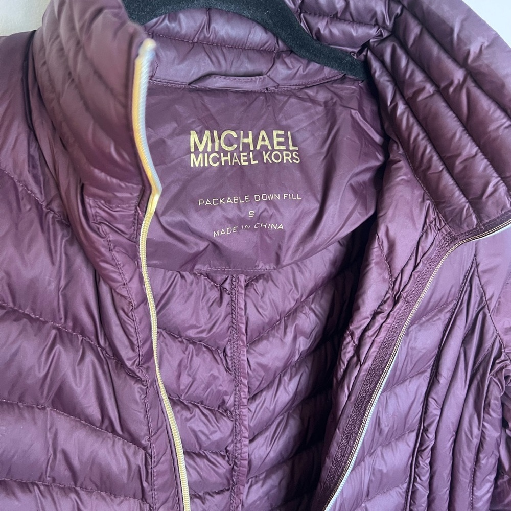 MICHAEL KORS | Small Women's Purple Puffer Packable Coat & Light Jacket